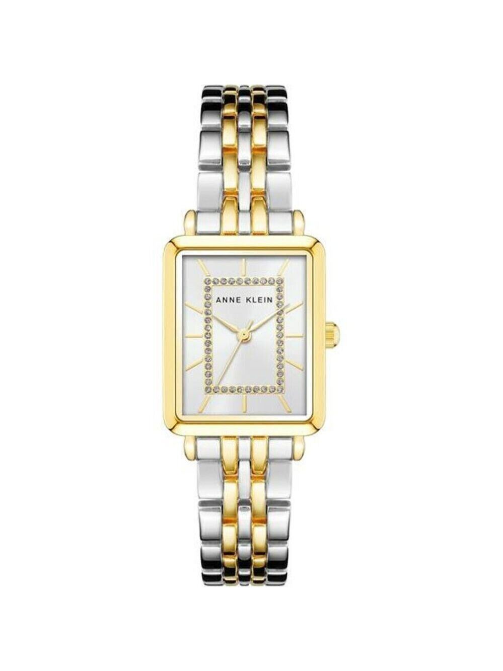 Womens Two Tone Bracelet Watch Gold Silver Glitter Dial Dressy Fashion